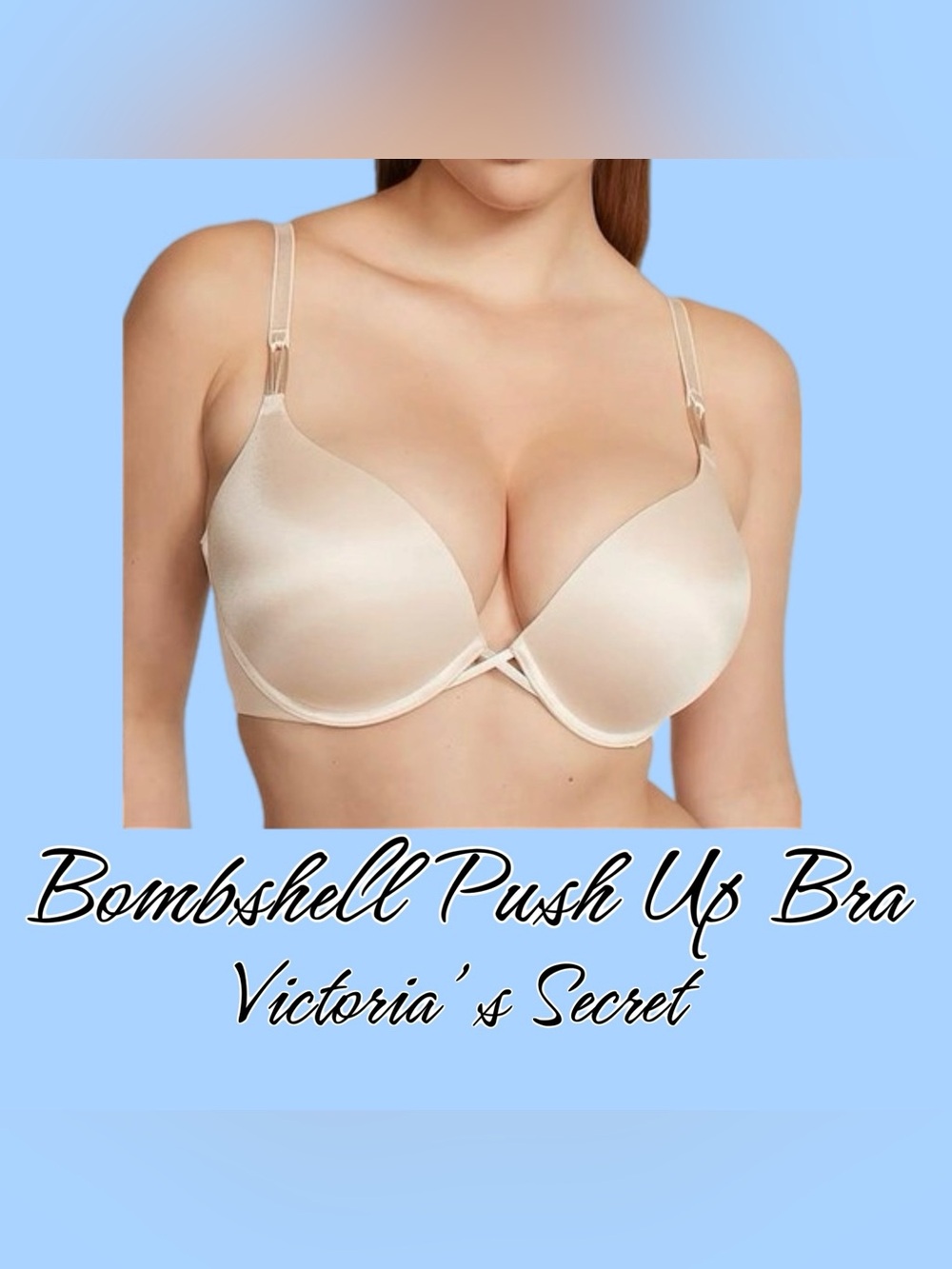 Victoria's Secret 34B Bombshell Push-Up Bra Light Beige Marzipan